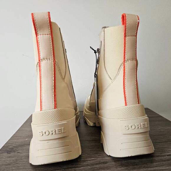 Sorel Women's Brex Lace Boot Size 9 Bleached Ceramic/Orange 1951211 NEW - Picture 6 of 10